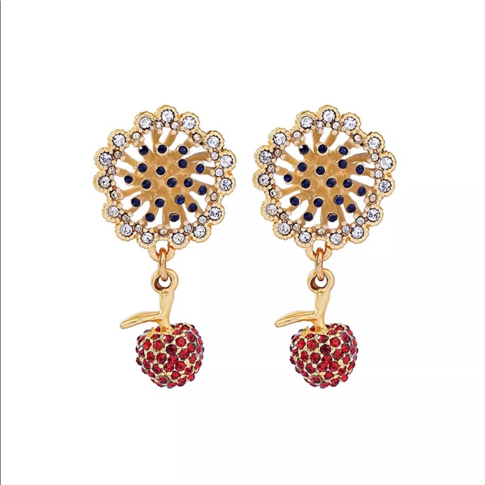 Betsy Johnson Flower Berry Earrings